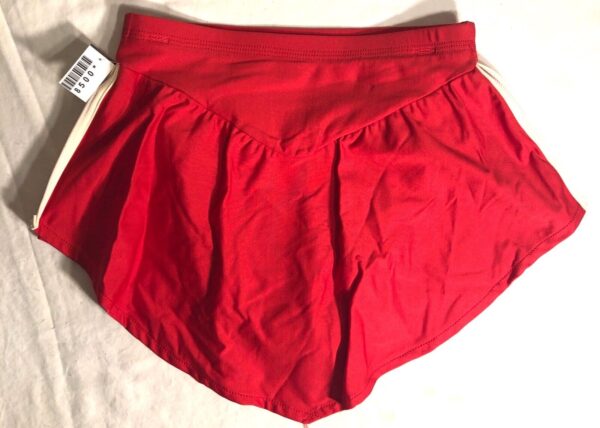 GK ELITE ICE SKATE ADULT SMALL RED MICROFIBER PULL-ON SKIRT WHITE TRIM Sz AS NWT - Image 9