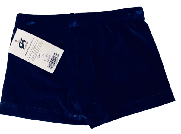 GK CHEER ADULT X-SMALL MICRO MINI SHORTS RICH ROYAL VELVET GYMNASTS DANCE SZ XS - Image 2