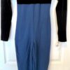 GK ICE SKATE LADIES SMALL LgSLV BLACK VELVT NAVY COTTON/SPANDEX DANCE UNITARD AS - Image 5