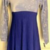 GK ICE FIGURE Lg SLV ADULT SMALL PURPLE EMPIRE VELVET CREPE SKATE DRESS AS NWT!