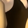 GK DANCE JAZZ LADIES SMALL BLACK SYLKTECH HALTER GYMNASTICS CHEER LEOTARD Sz AS - Image 3