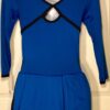 GK ELITE ICE FIGURE SKATE LADIES SMALL MICROFIBER 3/4 SLEEVE ROYAL DRESS AS NWT - Image 2