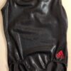NWT! ADIDAS TANK BLACK FOIL RED TECHMESH GYMNASTIC DANCE GK LEOTARD Sz CHILD L