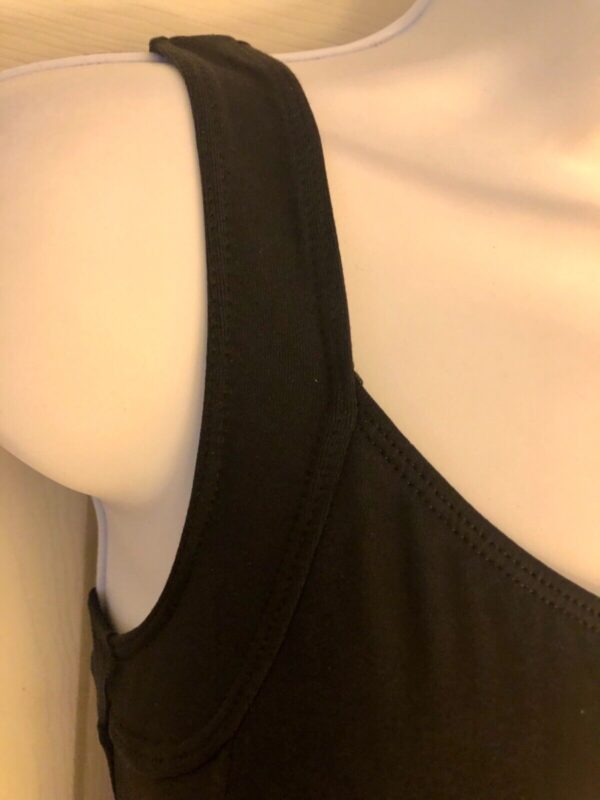 GK DANCE JAZZ LADIES SMALL BLACK SYLKTECH CAMI GYMNASTICS CHEER LEOTARD Sz AS - Image 2