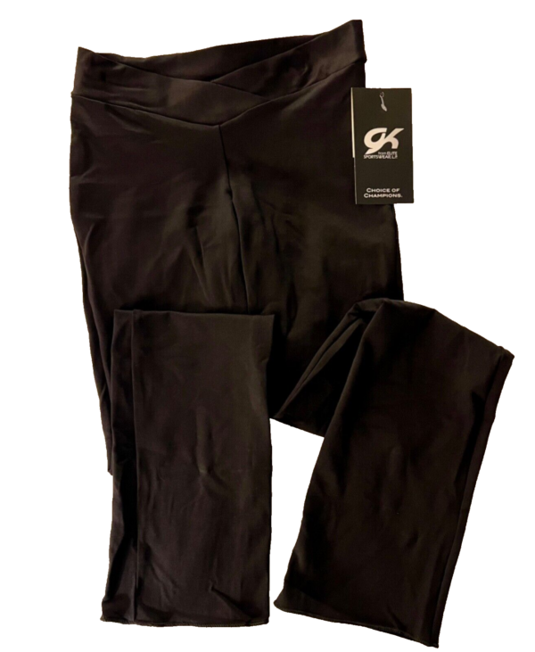 GK ELITE DANCE JAZZ CHILD SMALL BLACK TACTEL/SPANDEX V-WAIST PANTS SZ S NWT! - Image 5