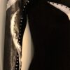 GK LgSLV LADIES SMALL BLACK VELVET GLITTER MESH JA GYMNAST DANCE LEOTARD Sz AS - Image 3
