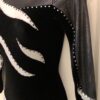 GK LgSLV LADIES SMALL BLACK VELVET GLITTER MESH JA GYMNAST DANCE LEOTARD Sz AS - Image 5