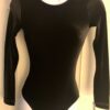 GK ELITE LgSLV LADIES X-SMALL CLASSIC BLACK VELVET GYMNASTICS DANCE LEOTARD AXS