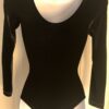 GK ELITE LgSLV LADIES X-SMALL CLASSIC BLACK VELVET GYMNASTICS DANCE LEOTARD AXS - Image 4