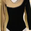 GK ELITE LgS BLACK VELVET SPARKLE MESH GYMNASTIC LEOTARD AS - Image 3