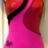 GABRIELLE DOUGLAS GK TANK ADULT SMALL ORANGE PINK N/S FOIL GYMNASTICS LEOTARD AS