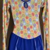 GK ELITE LONG SLEEVE PRINT HOLOGRAM VELVET FIGURE SKATE DRESS AS - Image 2