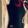 GK LgSLV LADIES SMALL GOLD BLACK MERLOT MYSTIQUE GYMNASTICS DANCE LEOTARD Sz AS - Image 3