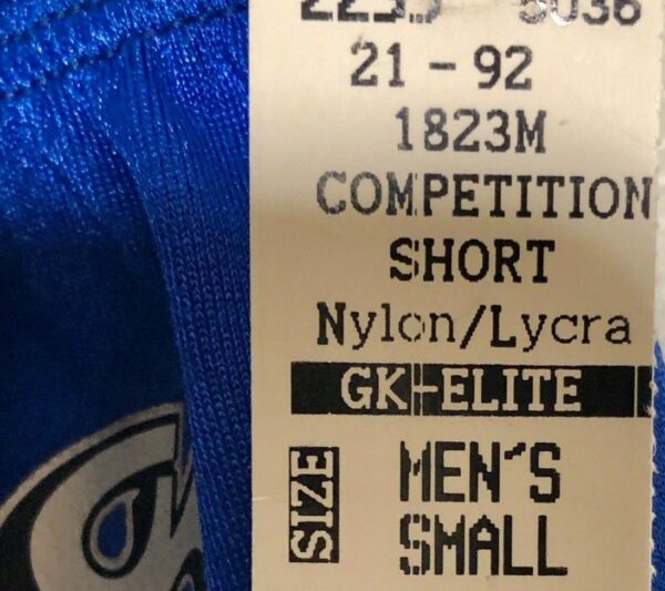 GK Elite Mens Blue Gymnastic Competition Running Shorts Size AS - Image 3