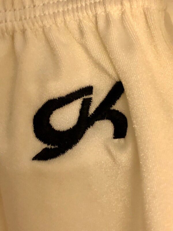 GK MENS X-SMALL #1817 COMPETITION SHORTS WHITE N/S GYMNASTIC RUNNING GYM AXS NWT - Image 4