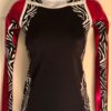GK ELITE L/S FULL FULL LENGTH CHEER TOP ADULT SMALL HALTER STYLE ZEBRA PRINT AS