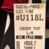 GK ELITE L/S FULL FULL LENGTH CHEER TOP ADULT SMALL HALTER STYLE ZEBRA PRINT AS - Image 5