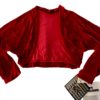 GK ICE SKATE DANCE LADIES SMALL RICH RED VELVET LGSLV SHRUG JACKET SZ S NWT! - Image 7