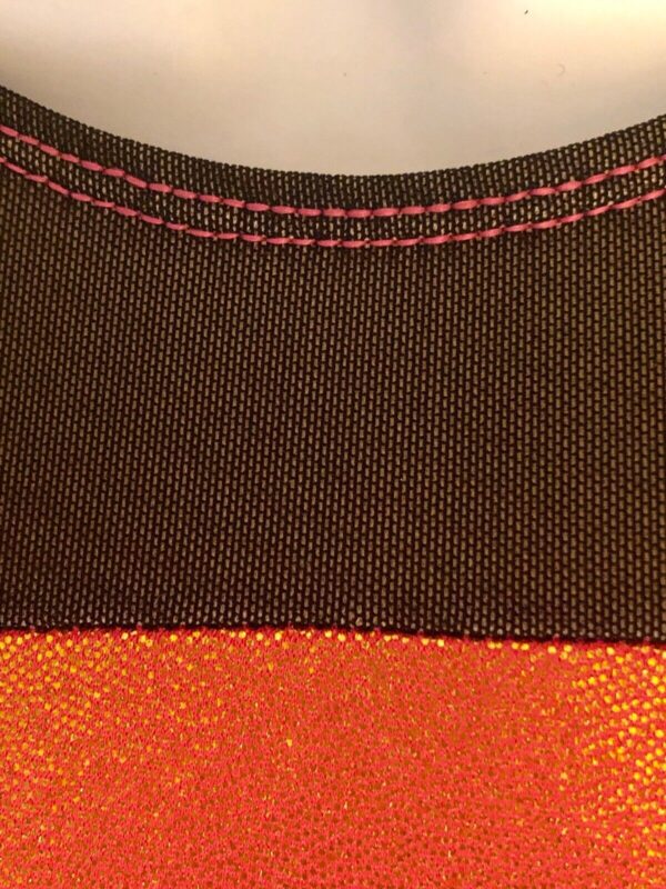 GK Elite ORANGE FOIL BLACK MESH LgS Gymnastic Dance Leotard AS - Image 2