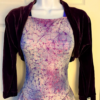 GK ICE SKATE DANCE LADIES LARGE EGGPLANT VELVET LONGSLEEVE SHRUG JACKET SZ L