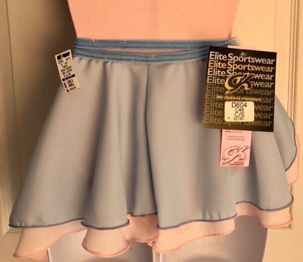 GK PINK BLUE WRAP SKIRT CHILD SMALL DOUBLE LAYER GEORGETTE  DANCE BALLET CS NWT! - Image 3