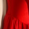GK FIGURE SKATE DRESS ADULT SMALL RED HALTER VELVET NYLON/SPANDEX HALTER JA AS - Image 4