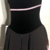 GK ICE SKATE DANCE DRESS ADULT SMALL BLACK VELVET ASYM 3-LAYER SKIRT FOIL AS - Image 3