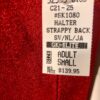 GK FIGURE SKATE DRESS ADULT SMALL RED HALTER VELVET NYLON/SPANDEX HALTER JA AS - Image 6