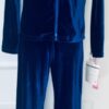 GK WARMUP SET ADULT X-SMALL ROYAL VELVET FRONT ZIP TURTLENECK JACKET & PANTS AXS