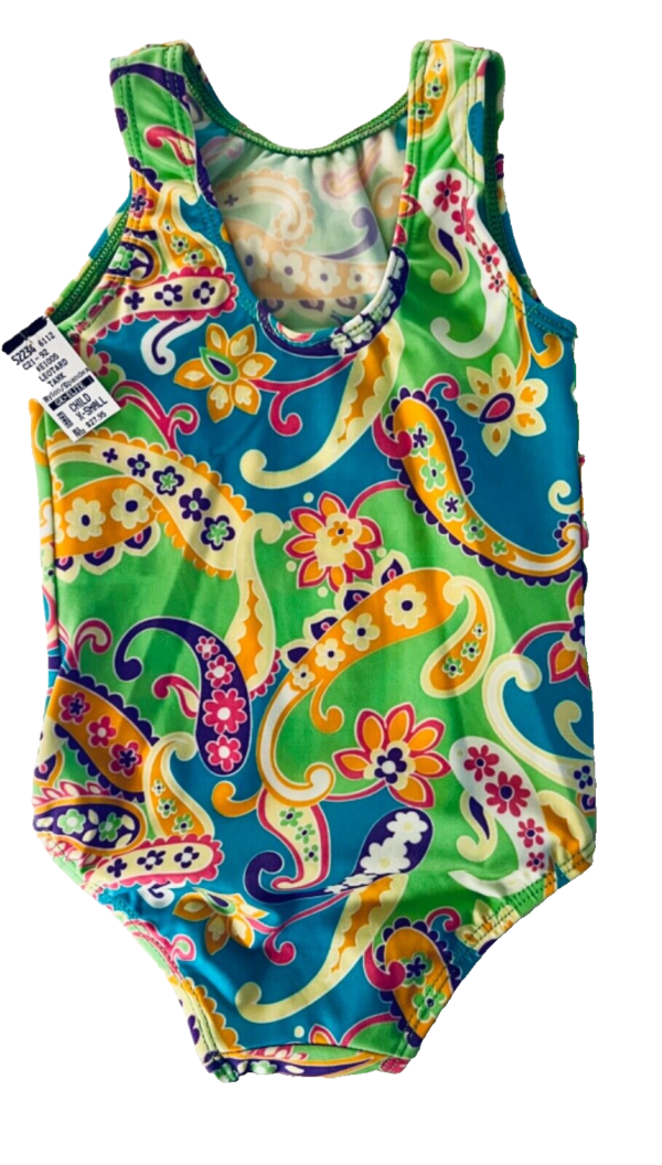 GK "PAIZLEE" CHILD X-SMALL BRIGHT MULTI-COLORED GYMNASTICS DANCE TANK LEOTARD XS - Image 10