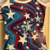 GK PATRIOTIC CHILD X-SMALL FOILED MEGASTAR PRINT GYMNASTICS DANCE LEOTARD Sz CXS - Image 5