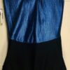 GK TANK ADULT X-LARGE GYMNASTICS DANCE BLUE FOIL BLACK COTTON LEOTARD AXL NWT! - Image 2