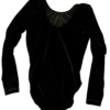 GK LgSLV LEOTARD ADULT SMALL SOLID BLACK VELVET GYMNASTICS DANCE SZ S NWT! - Image 4