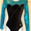 GK LgSLV BLACK VELVET ADULT X-SMALL RAINFOREST JA GYMNAST DANCE LEOTARD AXS NWT