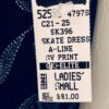 GK ICE FIGURE SKATE ROYAL LADIES SMALL WISTERIA PRINT A-LINE DRESS Sz AS NWT! - Image 7