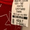 GK RED STAR FOIL PRINT ADULT X-SMALL VELVET GYMNASTIC DANCE TANK LEOTARD Sz AXS - Image 5