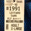 GK TANK ADULT X-LARGE GYMNASTICS DANCE BLUE FOIL BLACK COTTON LEOTARD AXL NWT! - Image 5