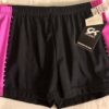 CHEER DANCE ADULT X-LARGE GK MICRO MINI JEWELED WORKOUT SHORTS PINK BLACK Sz AXL