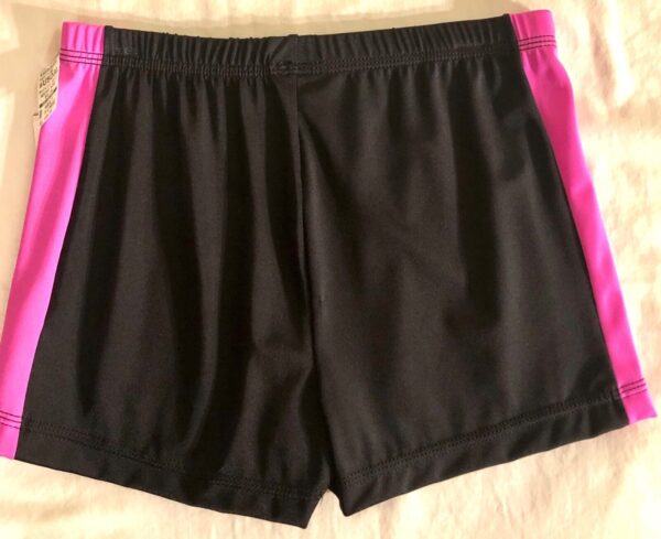 CHEER DANCE ADULT X-LARGE GK MICRO MINI JEWELED WORKOUT SHORTS PINK BLACK Sz AXL - Image 2