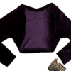 GK ICE SKATE DANCE LADIES X-SMALL EGGPLANT VELVET LGSLV SHRUG JACKET SZ XS NWT! - Image 5