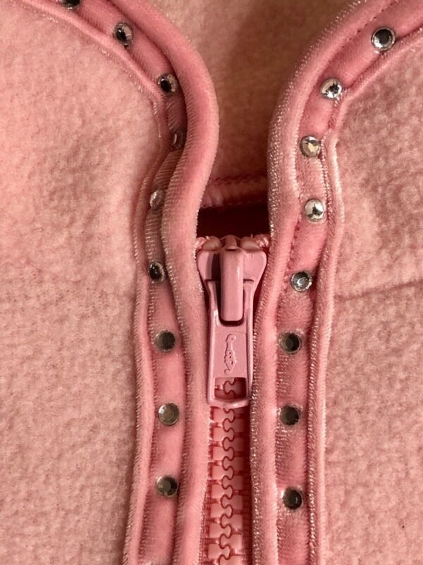 GK ICE FIGURE DANCE SKATE ADULT X-SMALL PINK FLEECE VELVET JA ZIP  JACKET SZ XS - Image 6