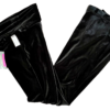 GK DANCE JAZZ LADIES SMALL BLACK SMOOTH VELVET FOLD-OVER WAISTBAND PANTS Sz S
