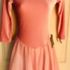 GK PINK VELVET ICE SKATE ADULT SMALL 3/4 SLV DEEP SCOOP BACK DANCE DRESS Sz AS