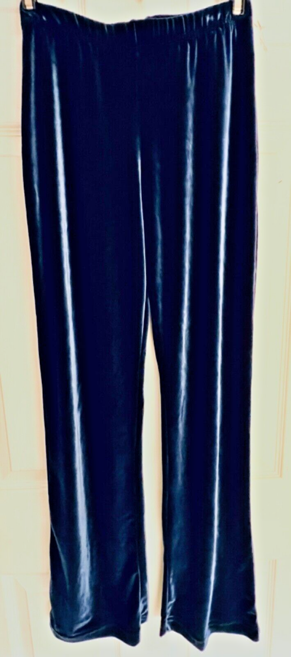 GK SAPPHIRE VELVET WOMENS SMALL WARM UP GYMNASTS SKATE LOUNGE CASUAL PANTS SZ AS