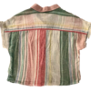 Thread & Supply Women's Medium Button Up Striped Linen Crop Top with Front Tie M - Image 8