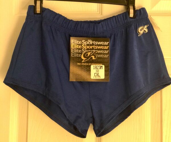 GK SHORTS CHILD X-LARGE NAVY N/S GYMNASTICS RUNNING COMPETITION FITNESS CXL NWT