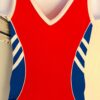ADIDAS TANK GK CHILD X-SMALL RED BLUE N/S GYMNASTICS DANCE LEOTARD CXS NWT! - Image 2