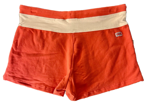 GK SOFFE "GYMNASTICS" ADULT MEDIUM ORANGE WHITE TIE COTTON/SPANDEX SHORTS SZ M - Image 2