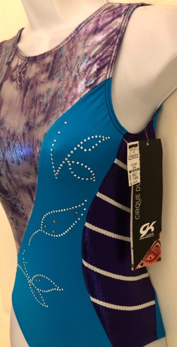 CIRQUE DU SOLEIL ADULT X-SMALL DAYDREAM WISHES TURQ PURPLE TANK LEOTARD Sz AXS - Image 6