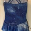GK ICE FIGURE SKATE OCEAN SHIMMER CHILD LARGE TIE-DYE VELVET TRIM DRESS AS NWT! - Image 3